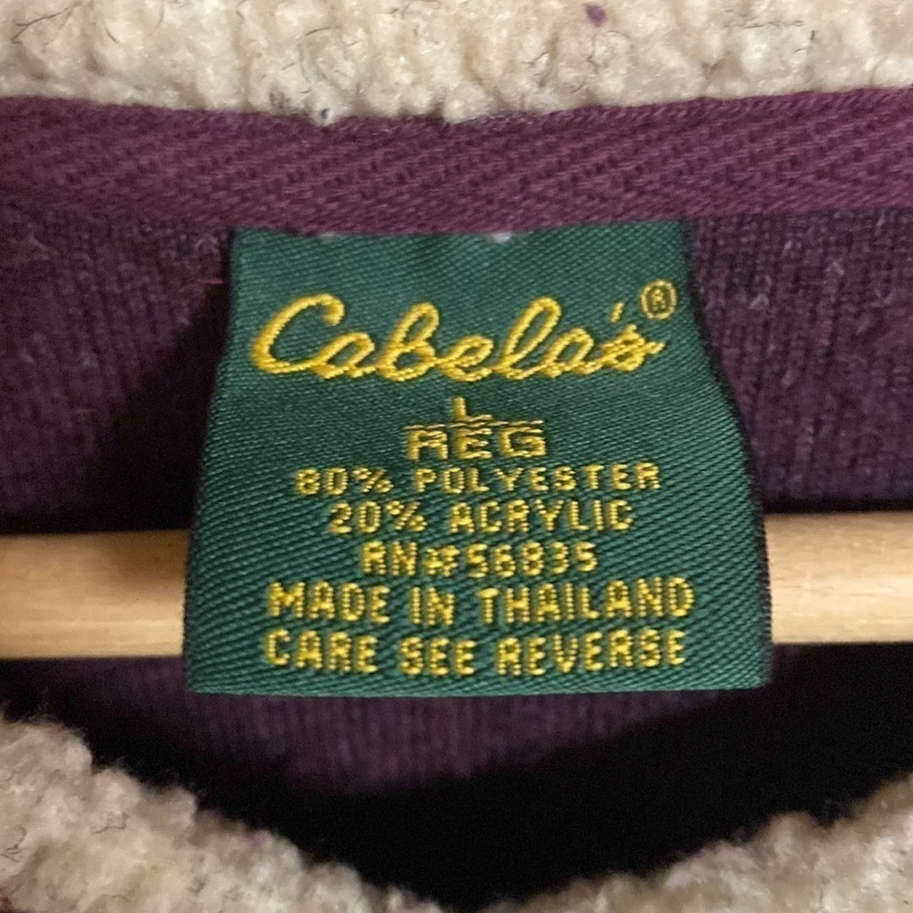 CABELA’S fleece V neck sweater perfect for fall activities women’s size L - Picture 3 of 4